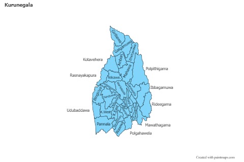 Contoh Peta untuk Kurunegala (biru)
