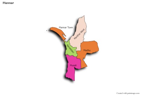 Sample Maps for Mannar (colored,shadowy)