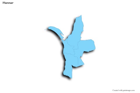 Sample Maps for Mannar (blue,outline,shadowy)