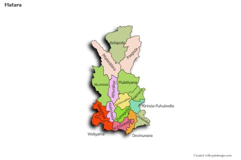 Sample Maps for Matara (colored,shadowy)