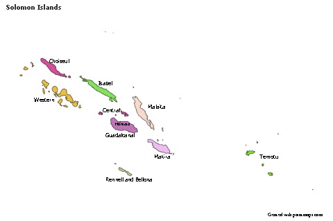Sample Maps for Solomon Islands (colored)