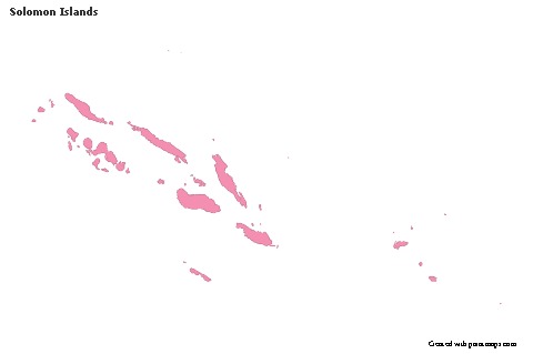 Sample Maps for Solomon Islands (pink,outline)