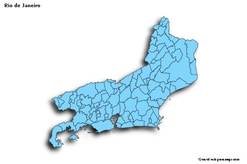 Contoh Peta untuk Rio de Janeiro (biru,bayangan)