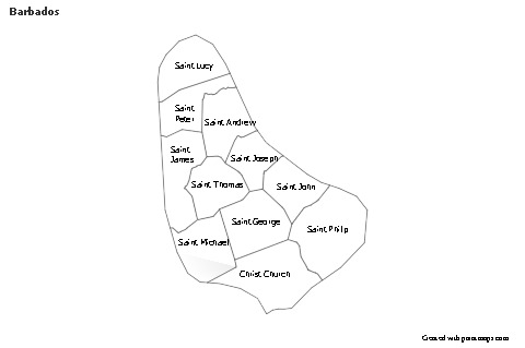 Sample Maps for Barbados (black-white)