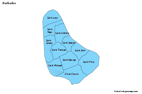Sample Maps for Barbados (blue)