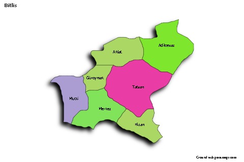 Sample Maps for Bitlis (colored,shadowy)