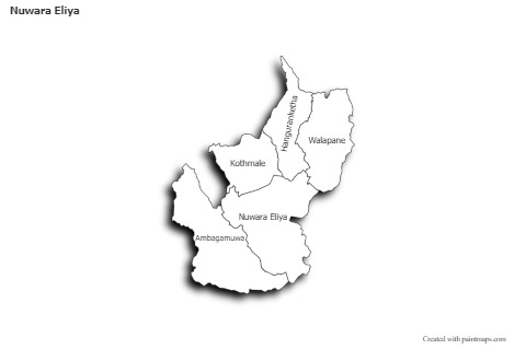 Contoh Peta untuk Nuwara Eliya (hitam-putih,bayangan)