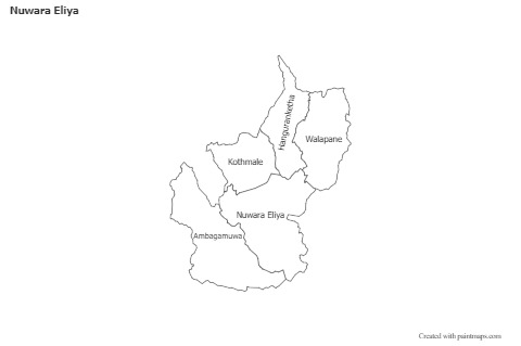 Contoh Peta untuk Nuwara Eliya (hitam-putih)