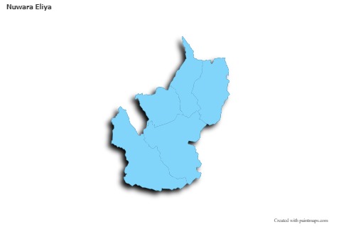 Contoh Peta untuk Nuwara Eliya (biru,garis luar,bayangan)