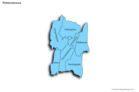 Contoh Peta untuk Polonnaruwa (biru,bayangan)