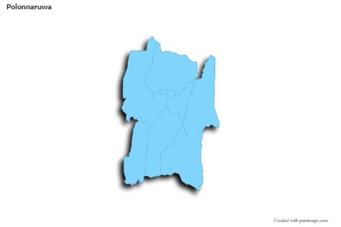 Contoh Peta untuk Polonnaruwa (biru,garis luar,bayangan)