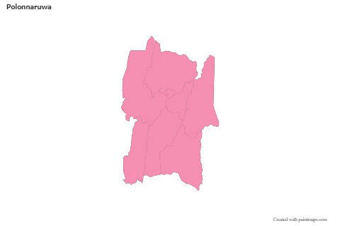 Contoh Peta untuk Polonnaruwa (merah jambu,garis besar)
