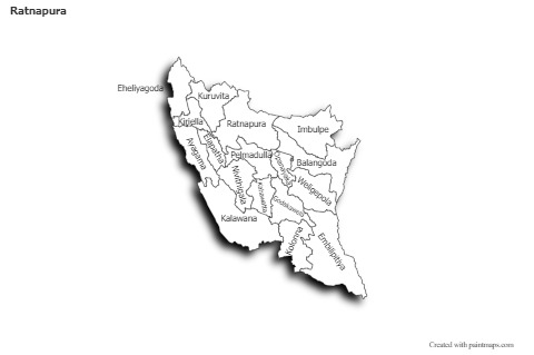 Sample Maps for Ratnapura (black-white,shadowy)