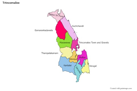 Contoh Peta untuk Trincomalee (berwarna)