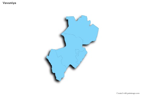 Contoh Peta untuk Vavuniya (biru,garis luar,bayangan)