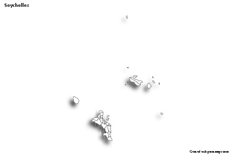 Sample Maps for Seychelles (black-white,shadowy)