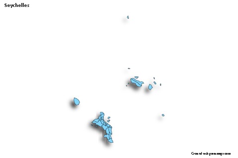 Sample Maps for Seychelles (blue,shadowy)