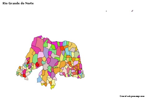 Rio Grande do Norte için Örnek Haritalar (renkli)