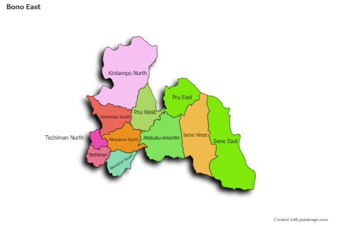 Contoh Peta untuk Bono East (berwarna,bayangan)