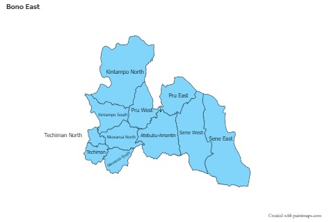 Contoh Peta untuk Bono East (biru)