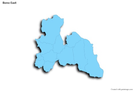 Contoh Peta untuk Bono East (biru,garis luar,bayangan)