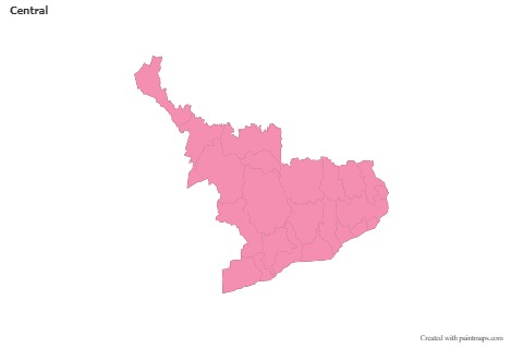 Contoh Peta untuk Central (merah jambu,garis besar)