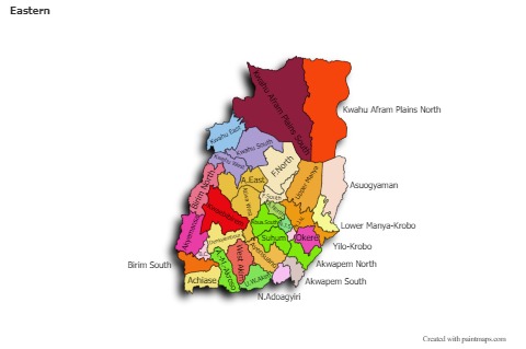 Contoh Peta untuk Eastern (berwarna,bayangan)