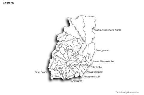Contoh Peta untuk Eastern (hitam-putih,bayangan)