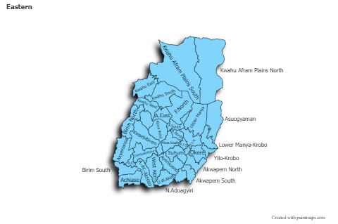 Contoh Peta untuk Eastern (biru,bayangan)