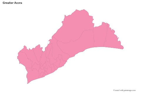 Sample Maps for Greater Accra (pink,outline)