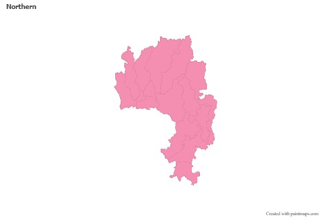 Sample Maps for Northern (pink,outline)