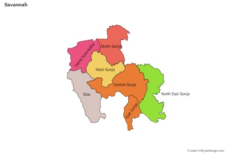 Sample Maps for Savannah (colored)