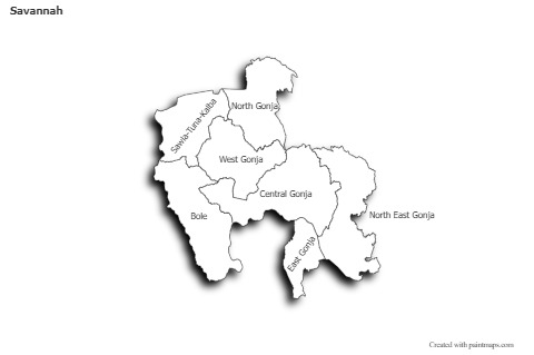 Sample Maps for Savannah (black-white,shadowy)