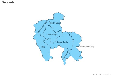 Sample Maps for Savannah (blue)