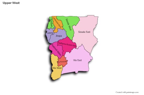 Sample Maps for Upper West (colored,shadowy)