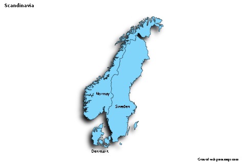 Sample Maps for Scandinavia (blue,shadowy)