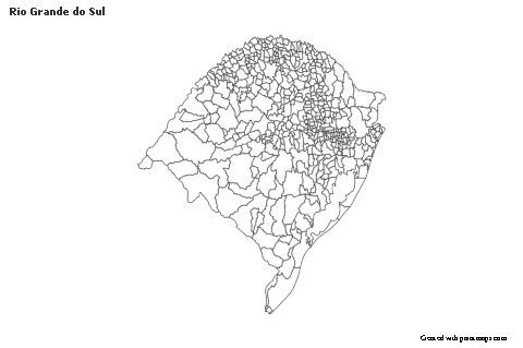 Rio Grande do Sul için Örnek Haritalar (siyah-beyaz)