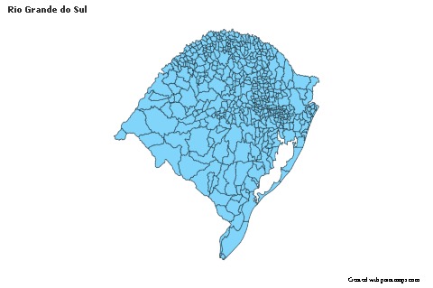 Rio Grande do Sul için Örnek Haritalar (mavi)