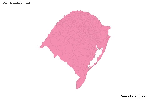 Rio Grande do Sul için Örnek Haritalar (pembe,anahat)