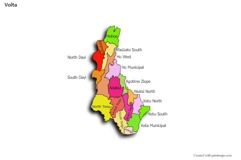Mapas de muestra para Volta (coloreado,sombrío)