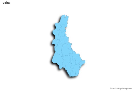 Mapas de muestra para Volta (azul,contorno,sombrío)