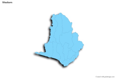 Contoh Peta untuk Western (biru,garis luar,bayangan)