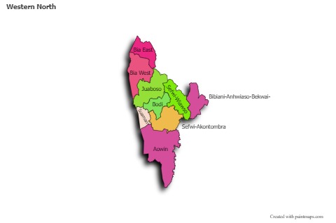 Contoh Peta untuk Western North (berwarna,bayangan)