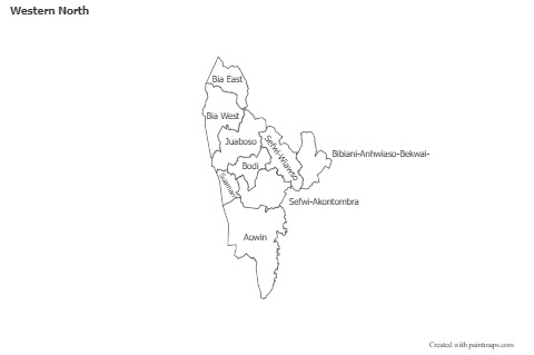 Contoh Peta untuk Western North (hitam-putih)