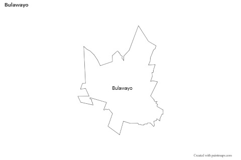 Bulawayo için Örnek Haritalar (siyah-beyaz)