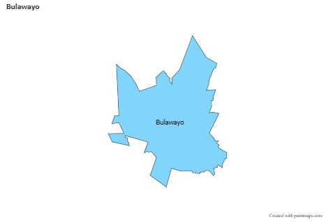 Bulawayo için Örnek Haritalar (mavi)