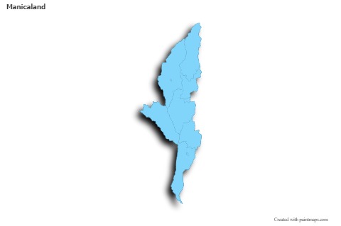 Contoh Peta untuk Manicaland (biru,garis luar,bayangan)