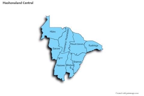 Sample Maps for Mashonaland Central (blue,shadowy)