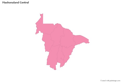 Sample Maps for Mashonaland Central (pink,outline)