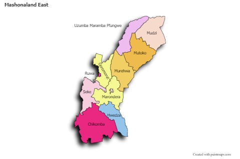 Sample Maps for Mashonaland East (colored,shadowy)